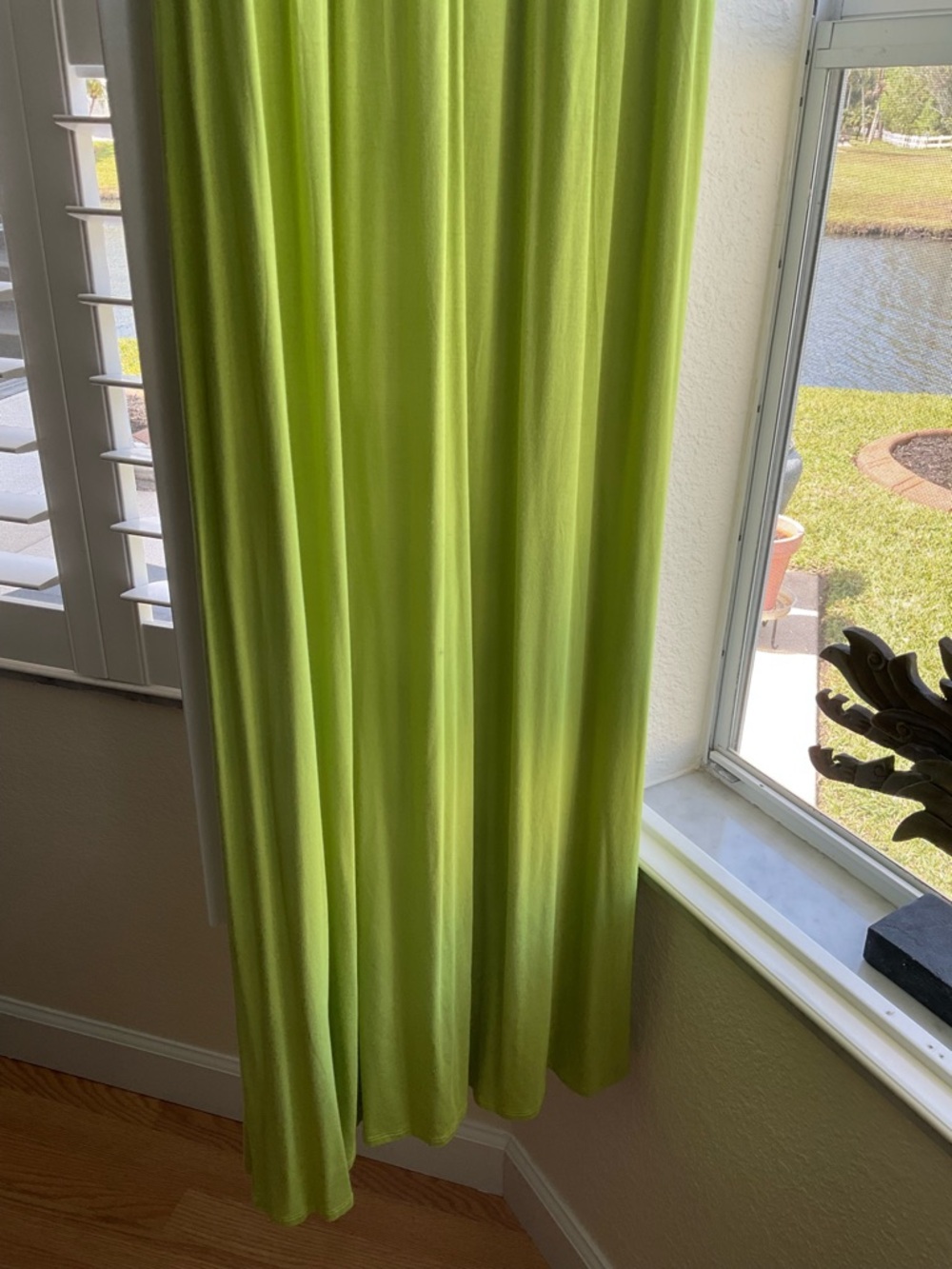 NWT Philosophy Crisscross Bodice Sleeveless Maxi Dress, Lime Green, Large - Picture 3 of 7